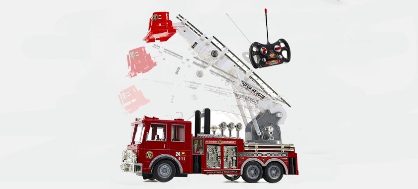 Prextex 13'' Remote Control Fire Truck